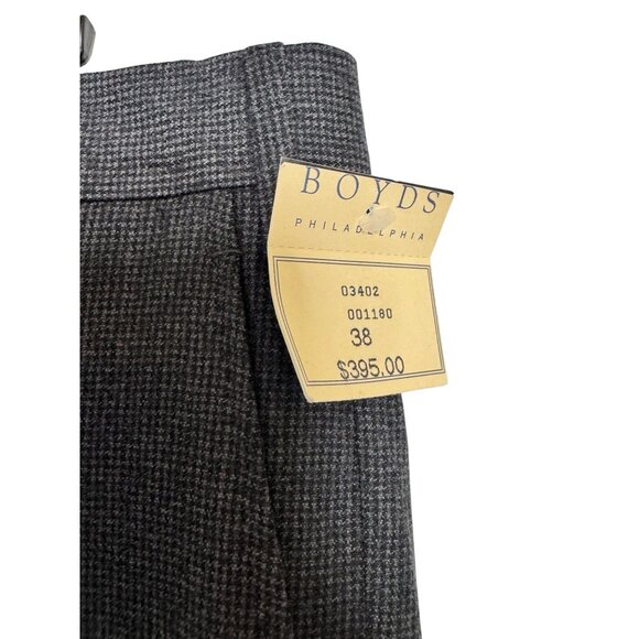 Vigano Wool Tweed Dress Pants Size 38 NWT Gray $395 Raw Hem - Picture 4 of 8